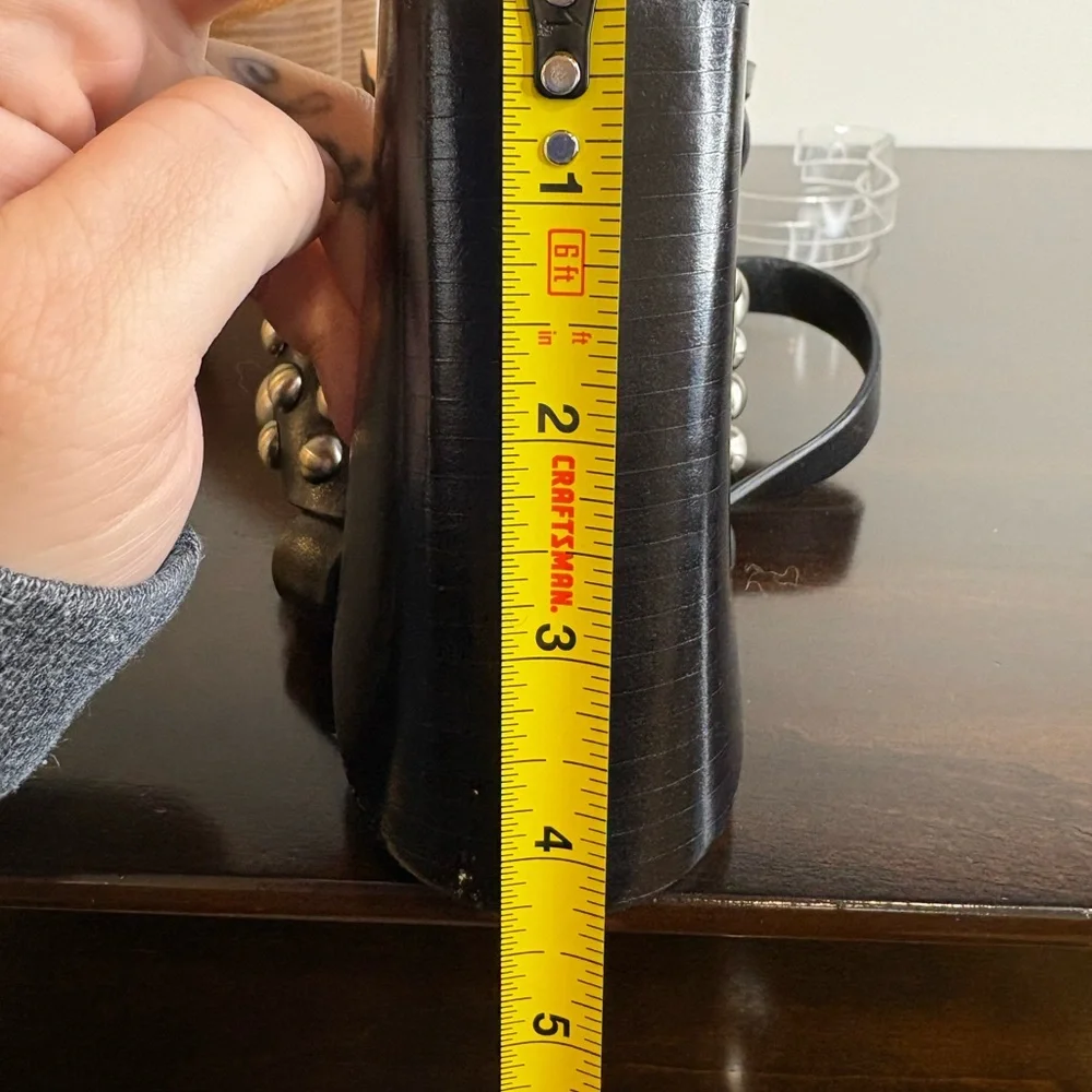 Michael Kors Collection Black Leather Studded Sandals - Size 38 - Picture 8 of 8